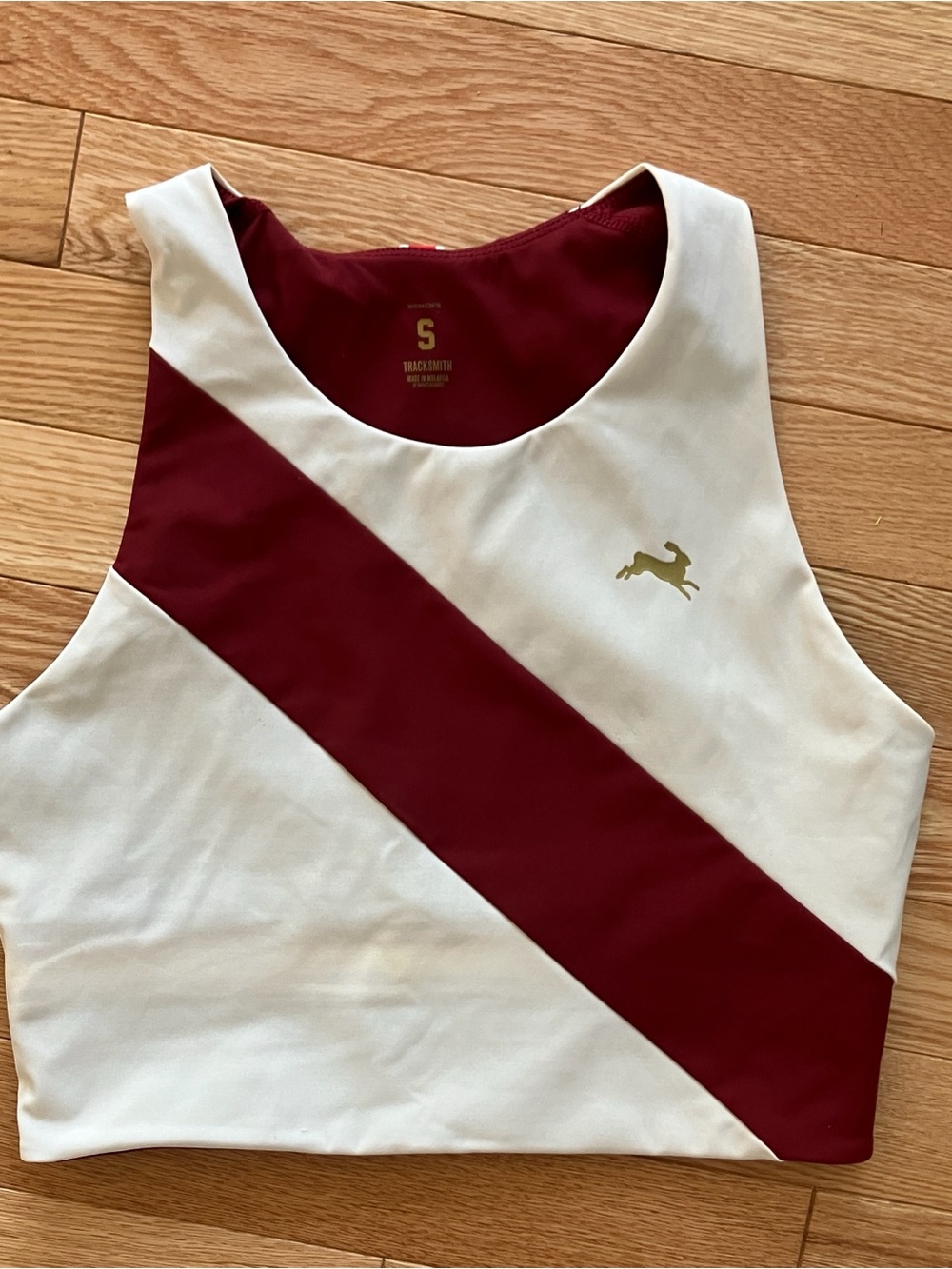 Tracksmith White and Burgundy Bell Lap Top - Picture 6 of 7